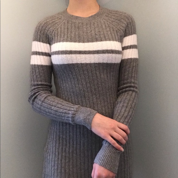 Hollister Grey Crew Neck Sweater Dress 
